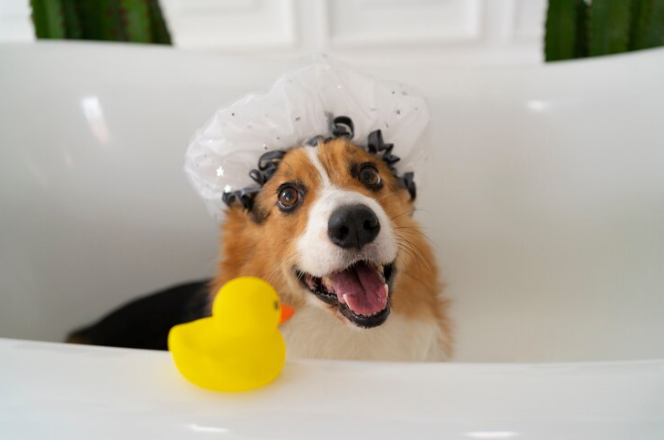 explore 7 passos para dar um banho de banheira terapêutico para pet